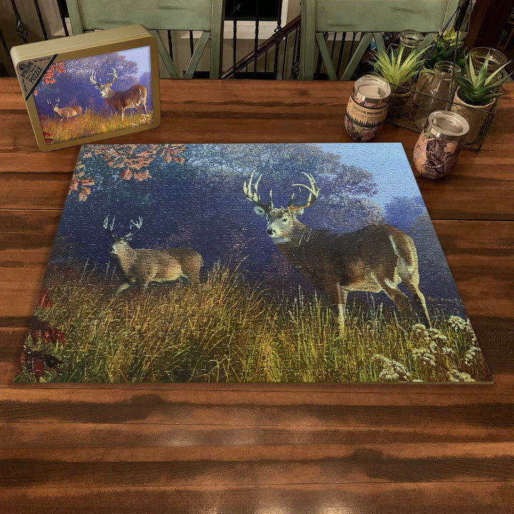 Jigsaw Puzzle in Tin 1000 Piece - Deer Scene