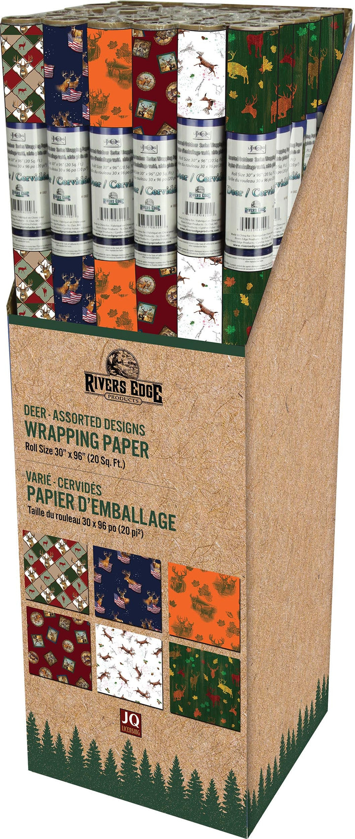 Gift Wrap - Deer Assortment (Minimum 36 per Display)