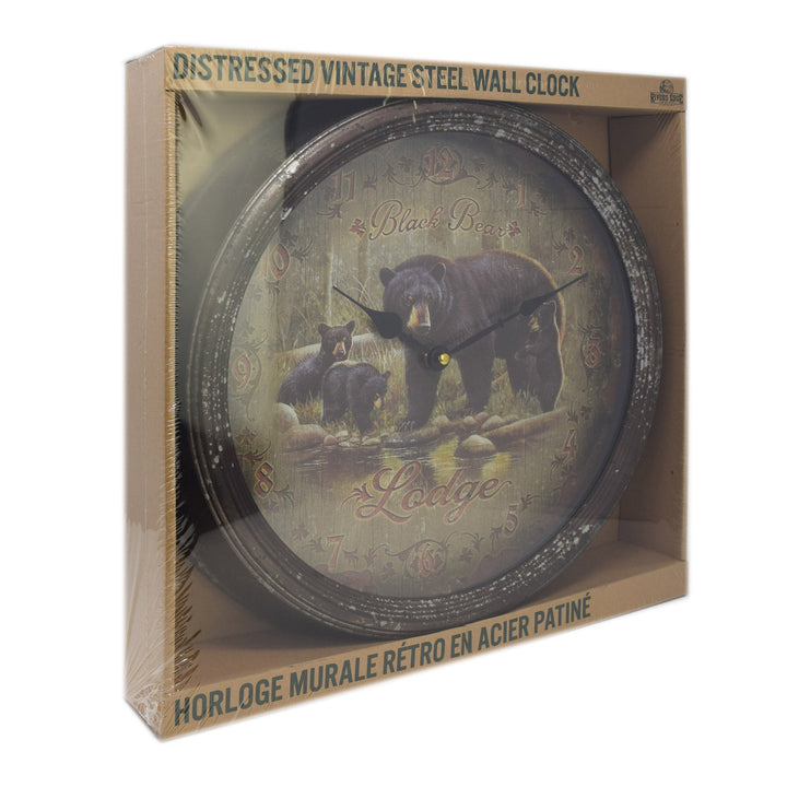 Clock 15-inch - Black Bear Lodge