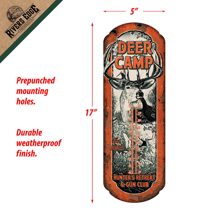 Tin Thermometer - Deer Camp