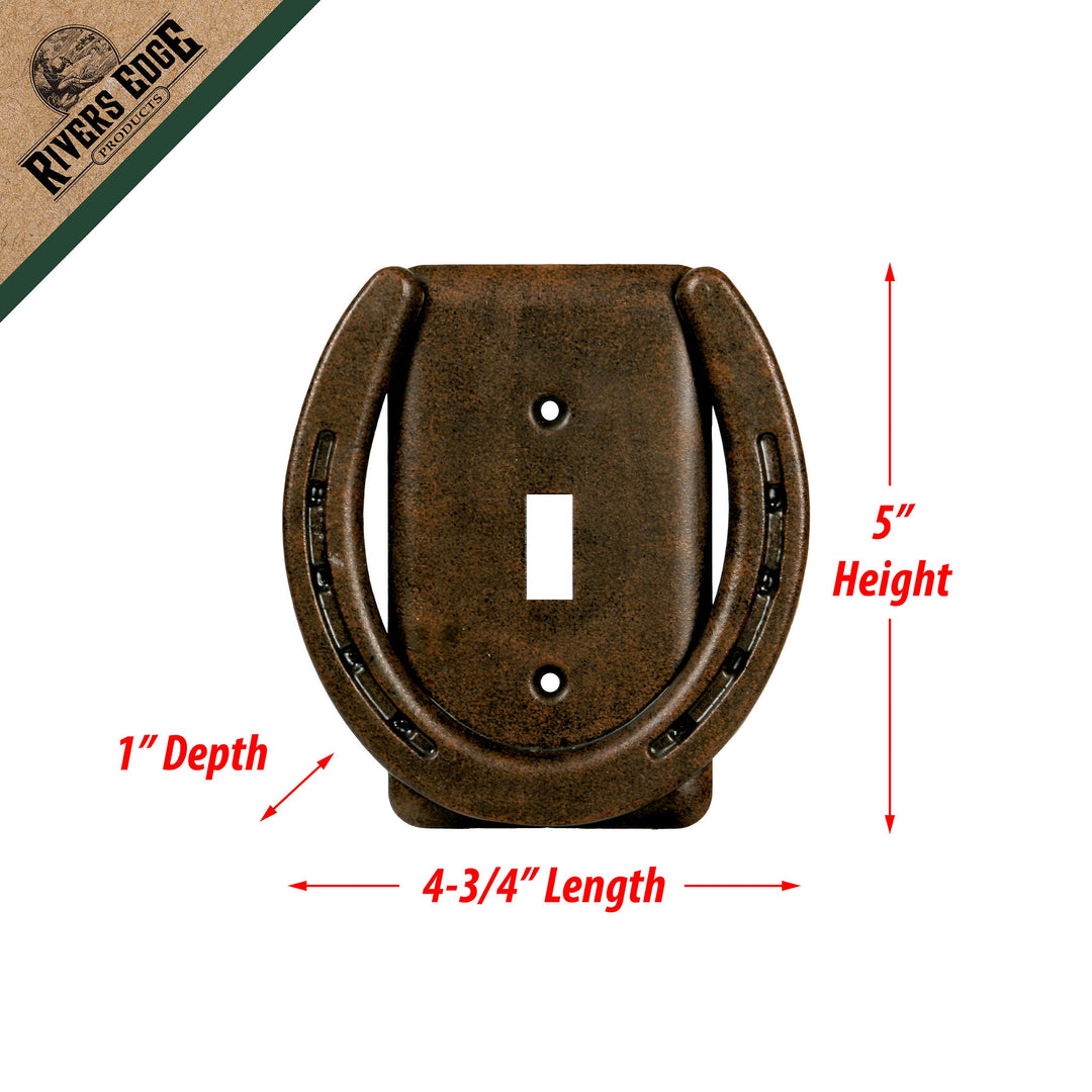 Electrical Cover Plate Switch Single - Horse Shoe