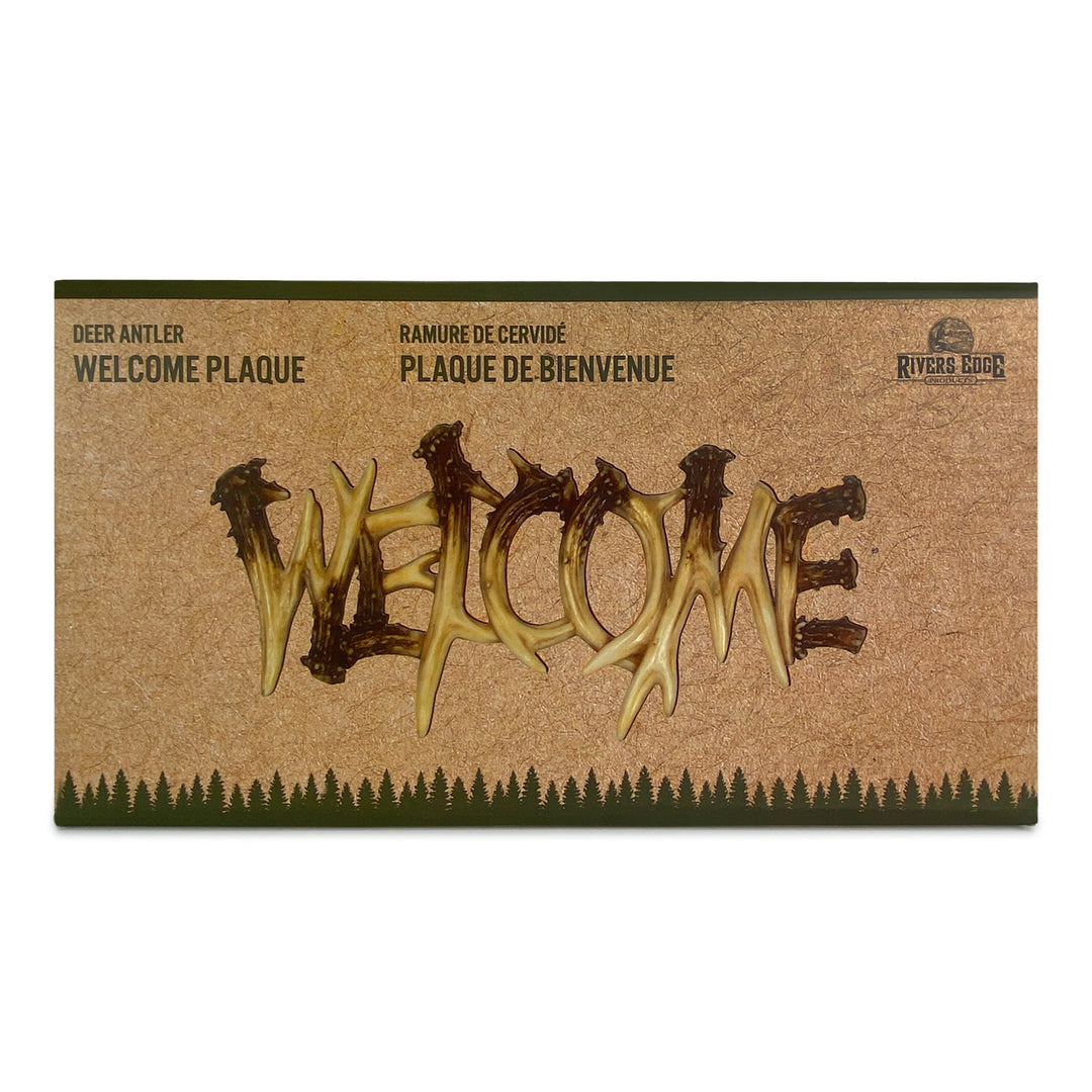 Welcome Plaque - Deer Antler