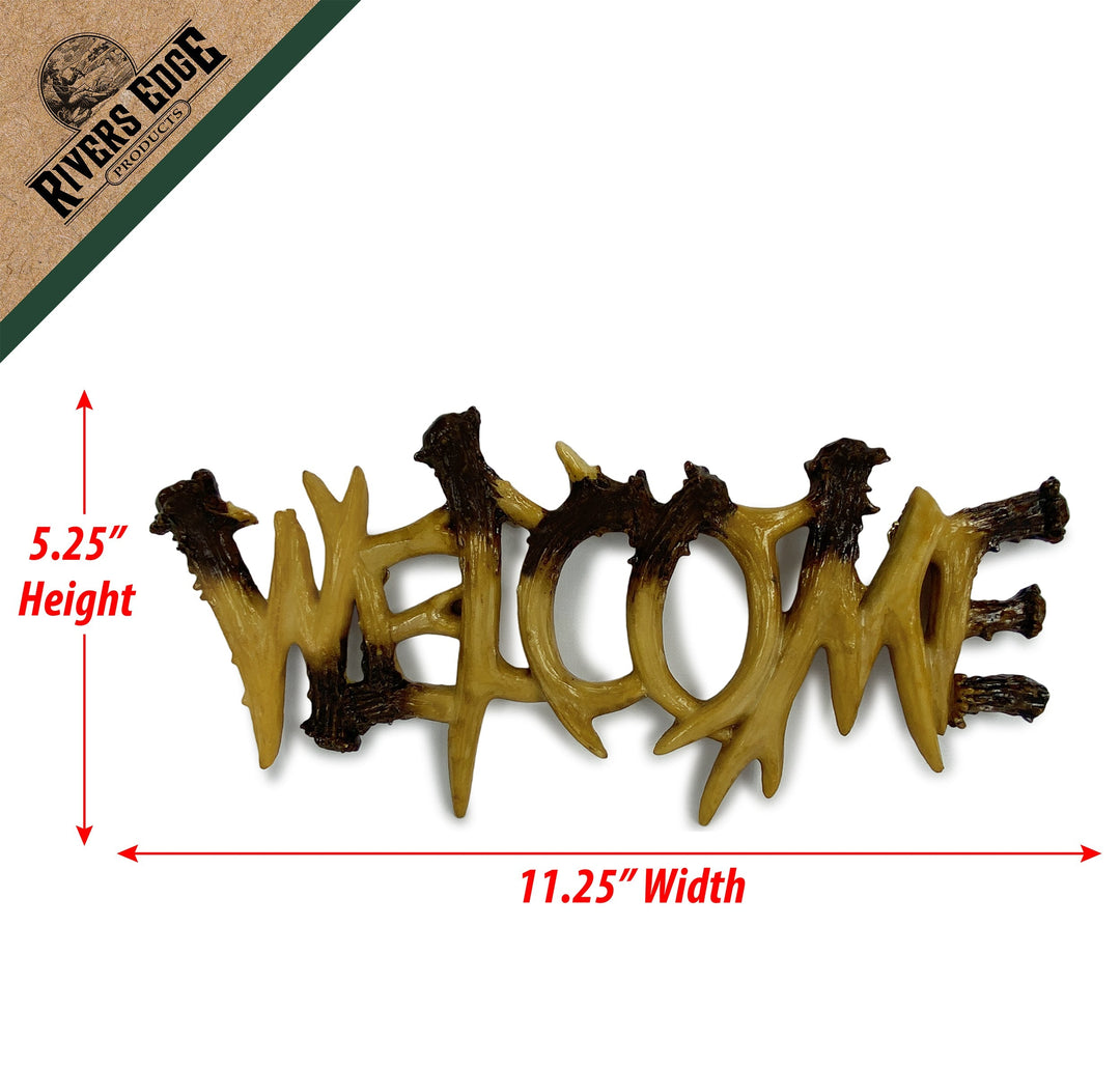 Welcome Plaque - Deer Antler