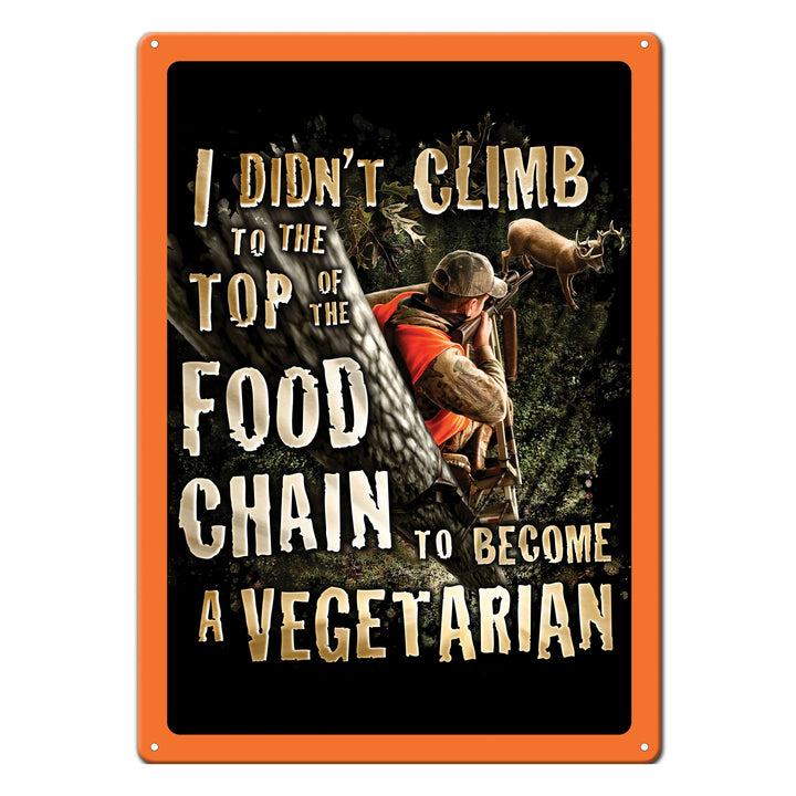 Metal Tin Signs, Funny, Vintage, Personalized 12-Inch x 17-Inch - Vegetarian