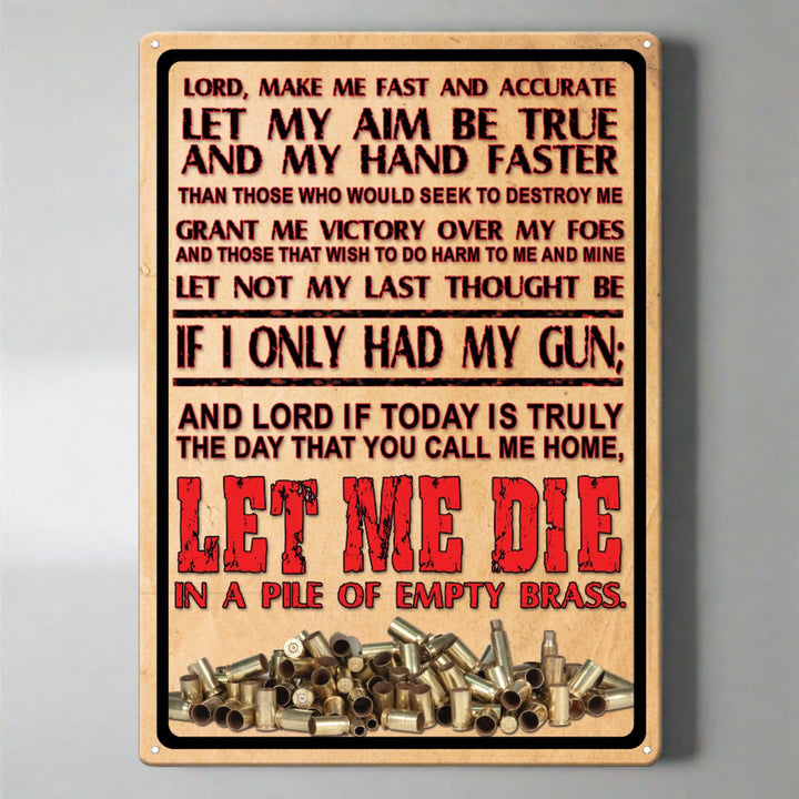 Metal Tin Signs, Funny, Vintage, Personalized 12-Inch x 17-Inch - Lords Prayer