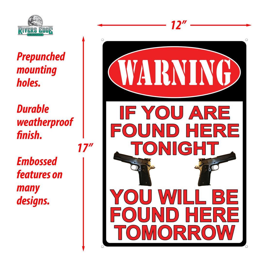 Metal Tin Signs, Funny, Vintage, Personalized 12-Inch x 17-Inch - Warning You're Found