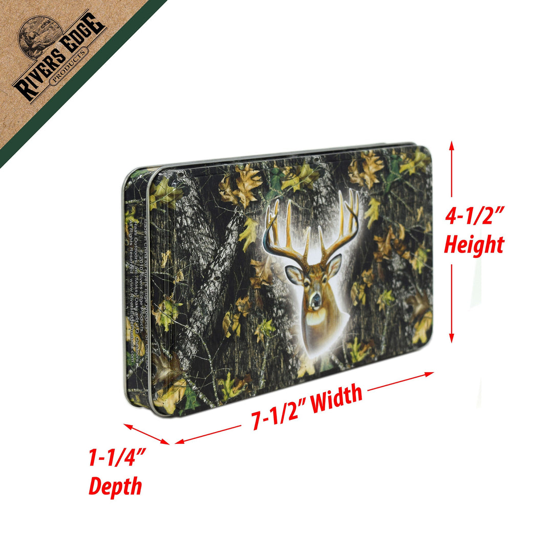 Playing Cards and Dice in Tin - Mossy Oak Deer