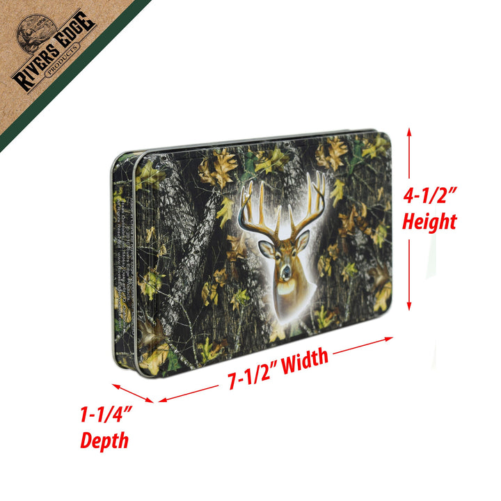 Playing Cards and Dice in Tin - Mossy Oak Deer