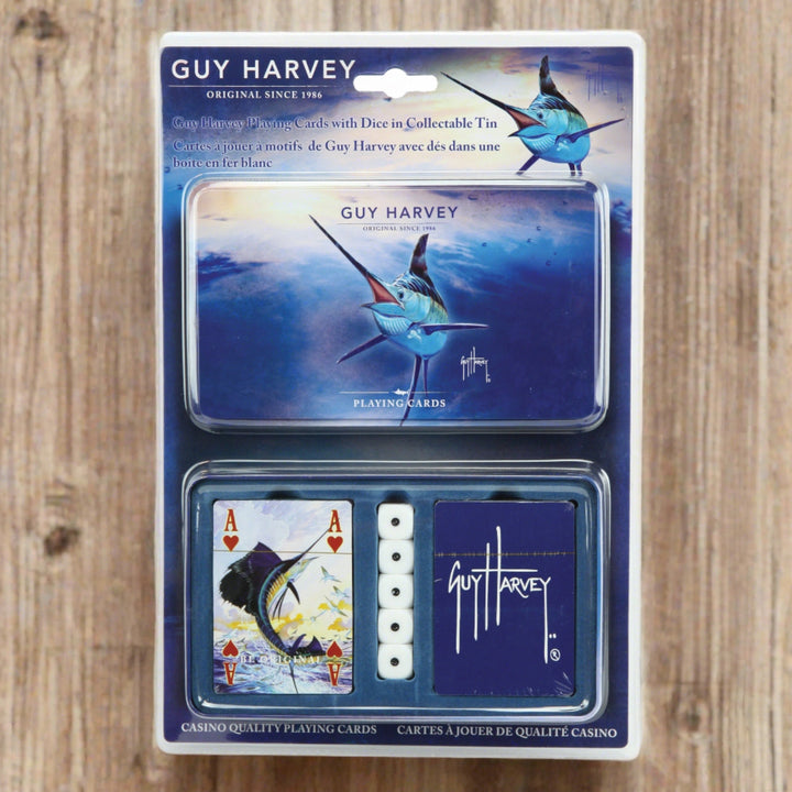 Playing Cards and Dice in Tin - Guy Harvey