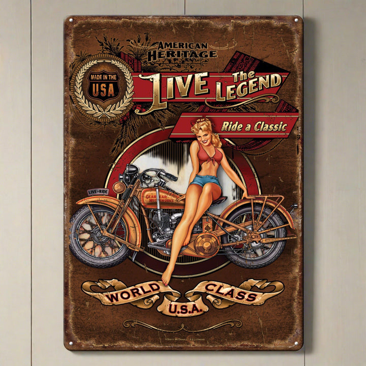 Metal Tin Signs, Funny, Vintage, Personalized 12-Inch x 17-Inch - Live the Legend