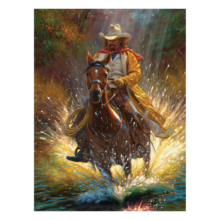 LED Art 16-inches by 12-inches - Cowboy