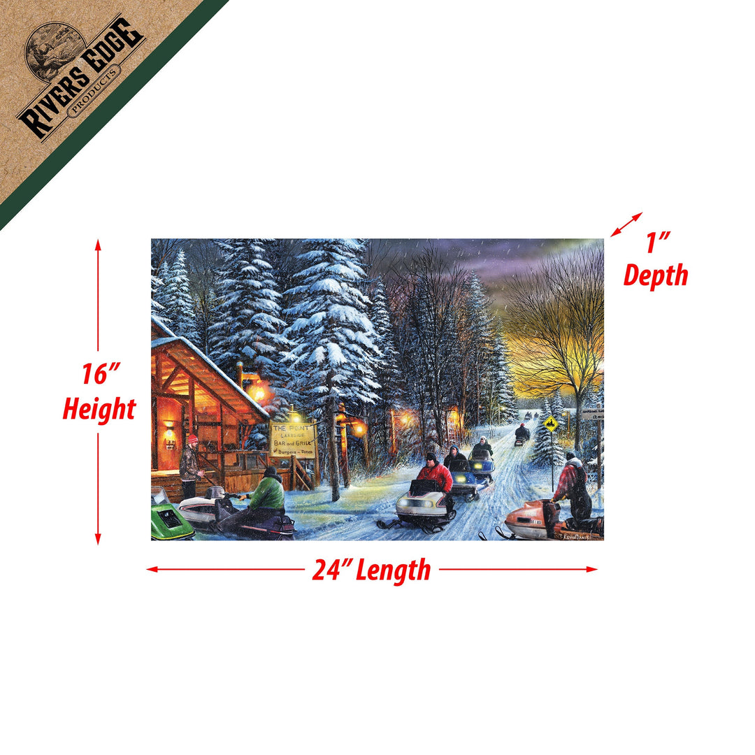 LED Art 24-inches by 16-inches - Art-Snowmobiles