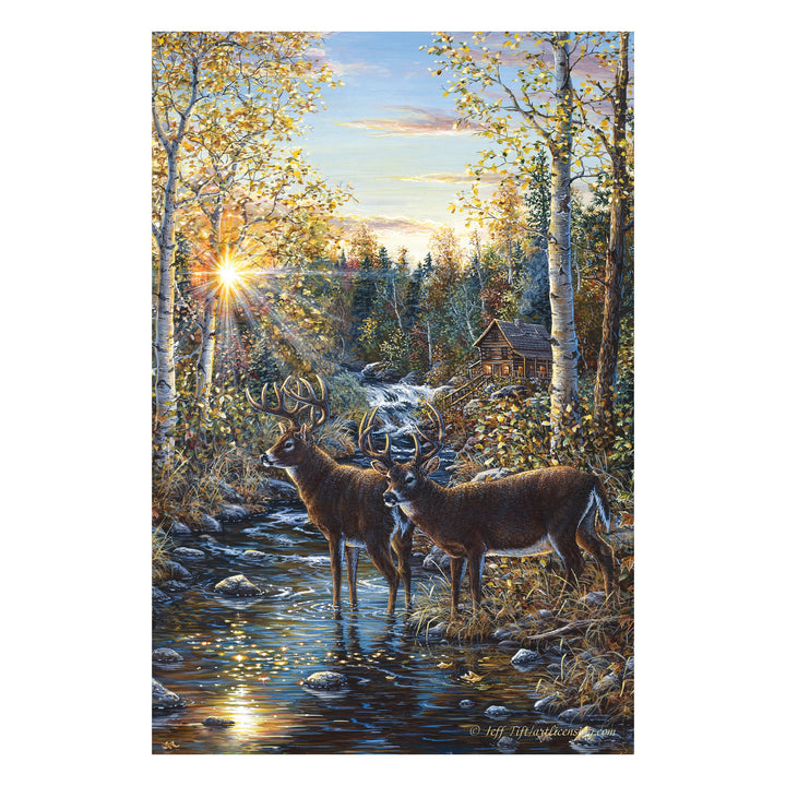 LED Art 24-inches by 16-inches - Whitetail Deer