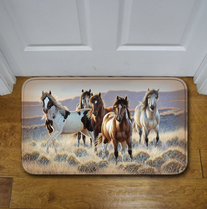 Memory Foam Mat - Running Horses