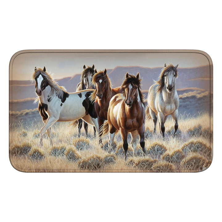 Memory Foam Mat - Running Horses