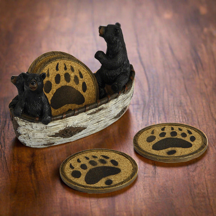 Coaster Set - Bears in Boat