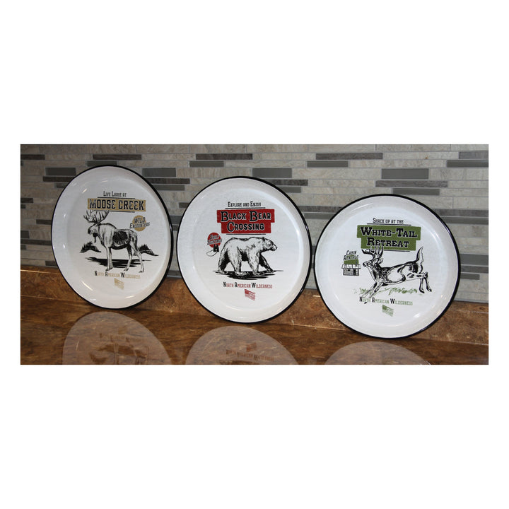 Round Platters 3-Piece - Porcelain Enamel