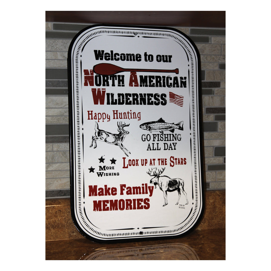 Porcelain Metal Sign - Welcome NA Wilderness