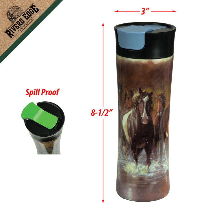 Travel Mug 16oz SS - Horse