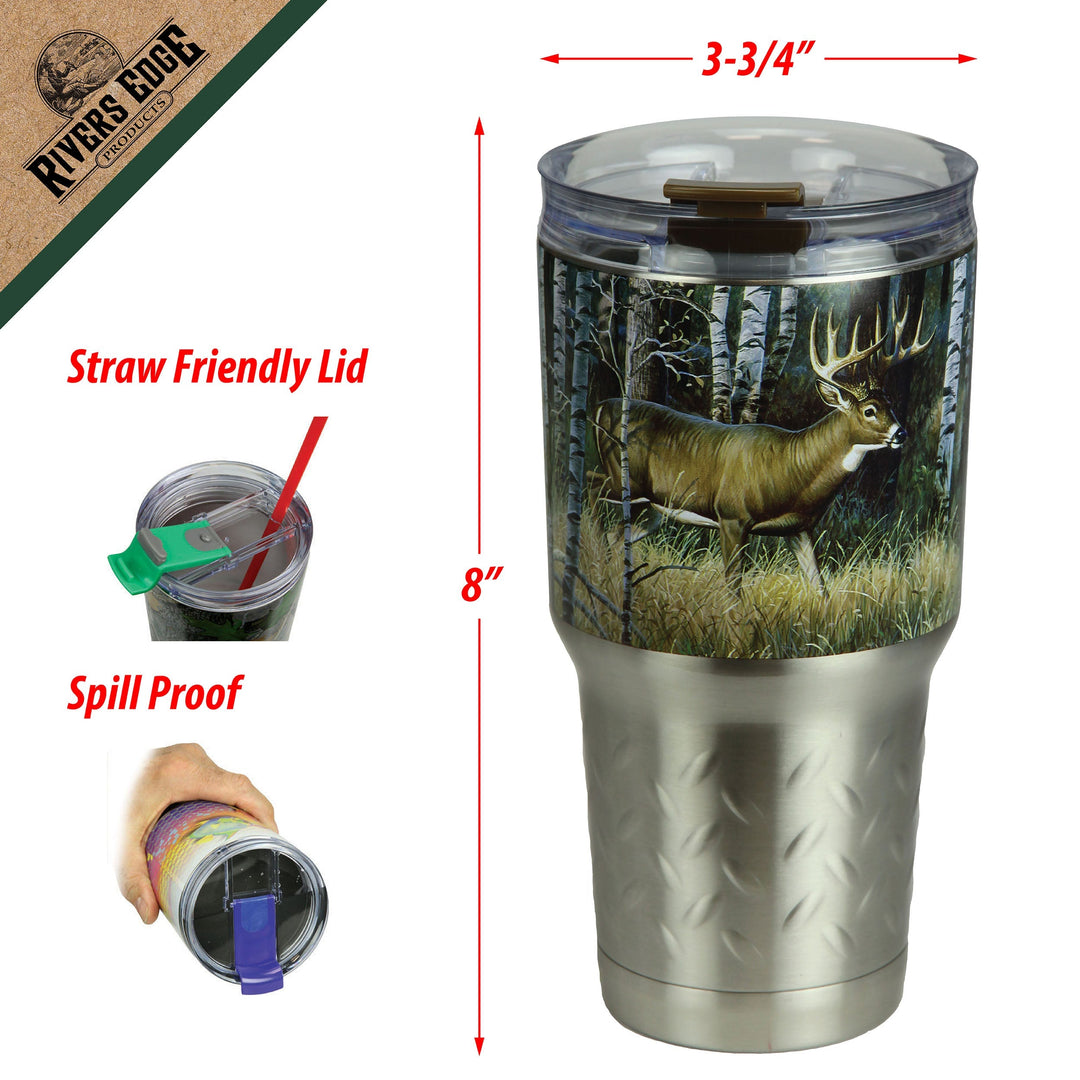 Tumbler 24oz Stainless Steel - Deer