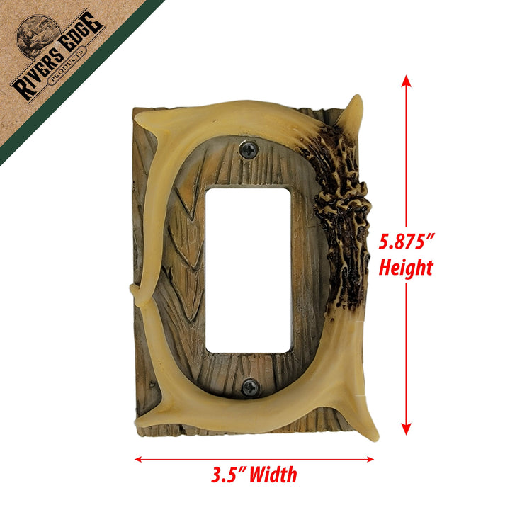 Electrical Cover Plate Decorator Style Single - Antler