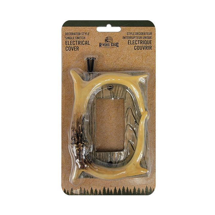 Electrical Cover Plate Decorator Style Single - Antler