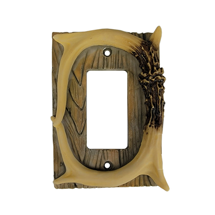 Electrical Cover Plate Decorator Style Single - Antler