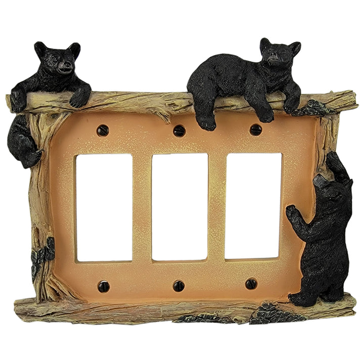 Electrical Cover Plate Decorator Style Triple - Bear