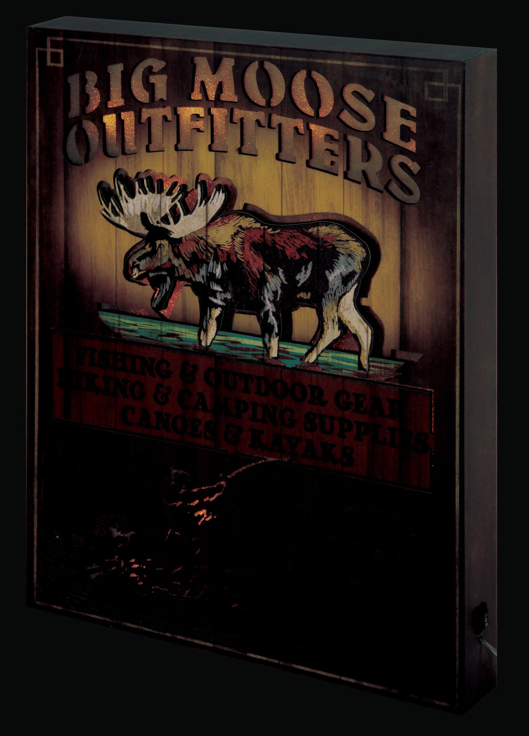 Wall Sign LED - Moose Outfitter