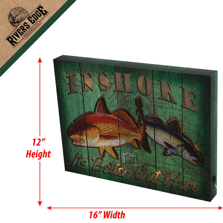 Wall Sign LED - Guy Harvey Inshore