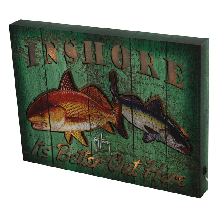 Wall Sign LED - Guy Harvey Inshore