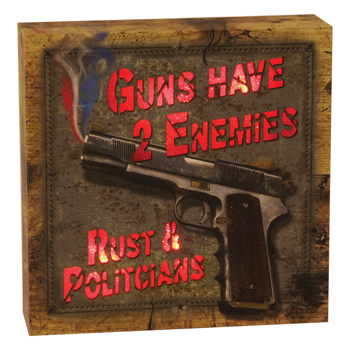 LED Box 6in x 6in - Rust & Politicians