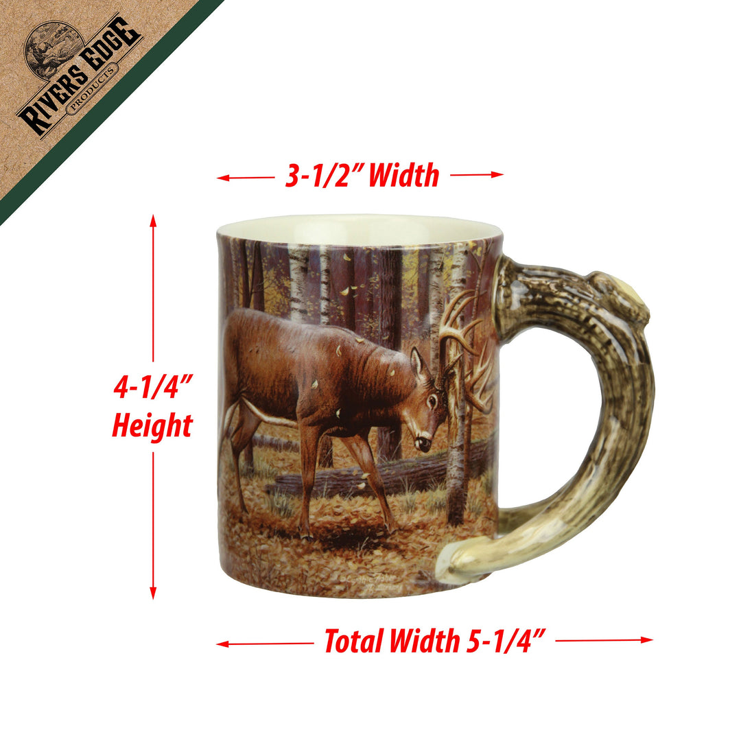 Ceramic Mug 3D 15oz - Deer Scene