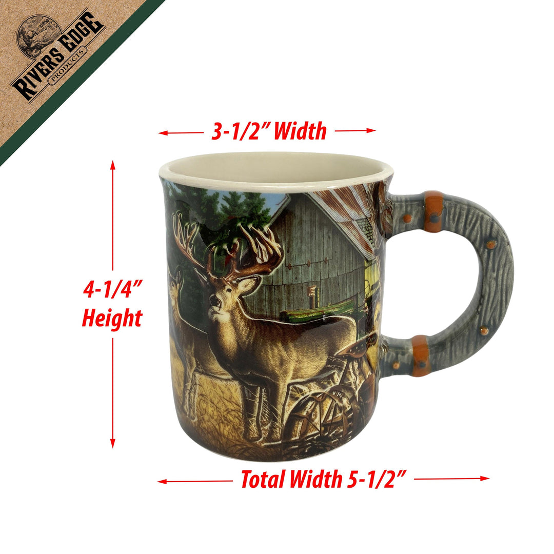 Ceramic Mug 3D 15oz - Deer/Farm