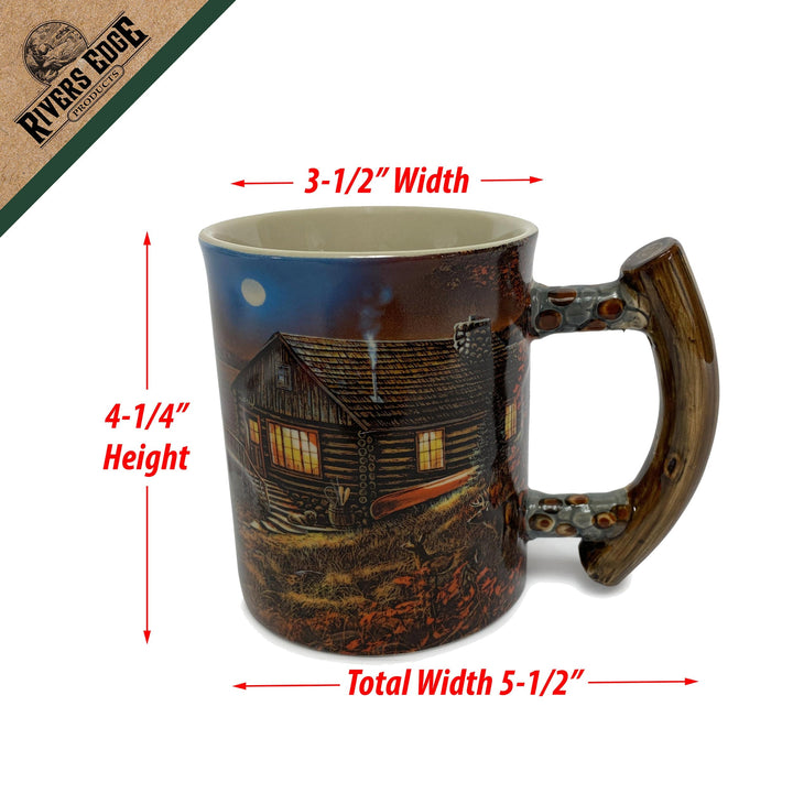 Ceramic Mug 3D 15oz - Cabin Scene