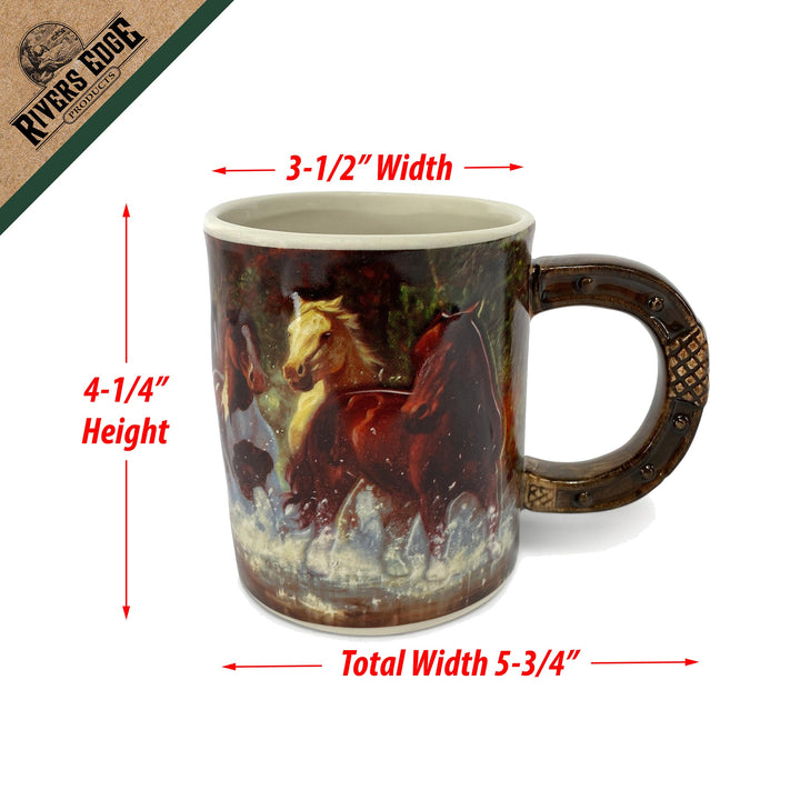 Ceramic Mug 3D 15oz - Horse Scene