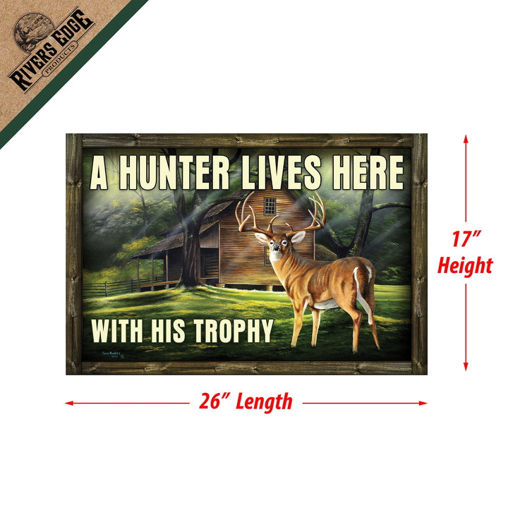 Door Mat Rubber 26-inches by 17-inches - Hunter Trophy