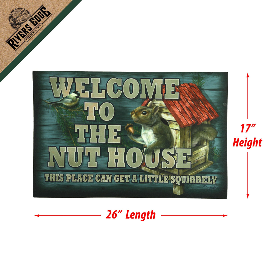 Door Mat Rubber 26-inches by 17-inches - Nut House