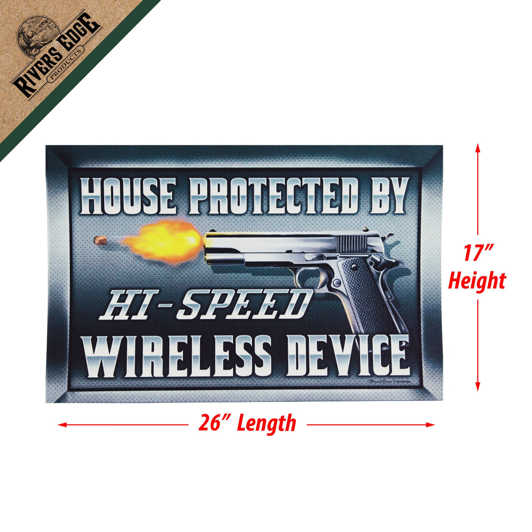 Door Mat Rubber 26-inches by 17-inches - Hi-Speed Wireless