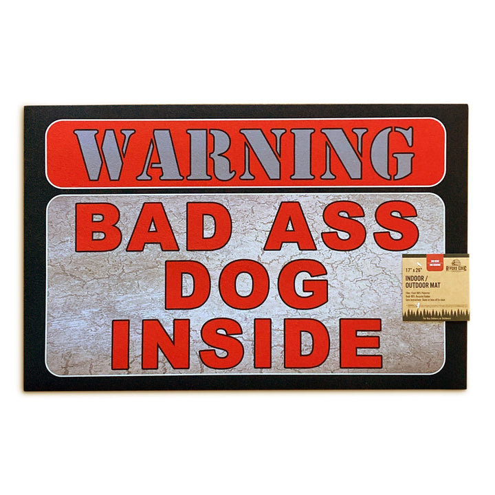 Door Mat Rubber 26-inches by 17-inches - Bad Ass Dog