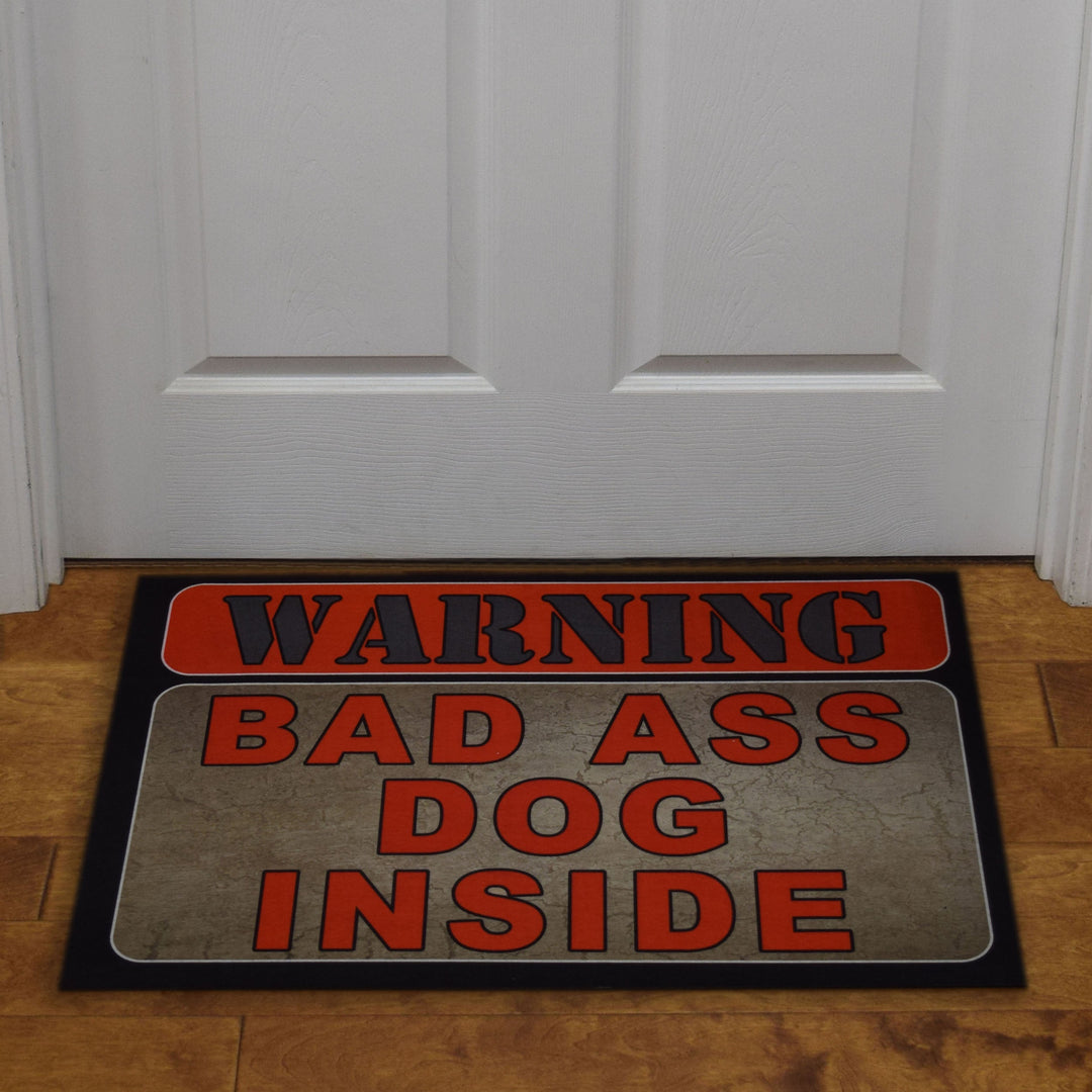 Door Mat Rubber 26-inches by 17-inches - Bad Ass Dog