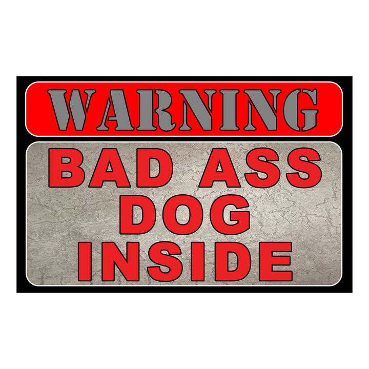 Door Mat Rubber 26-inches by 17-inches - Bad Ass Dog