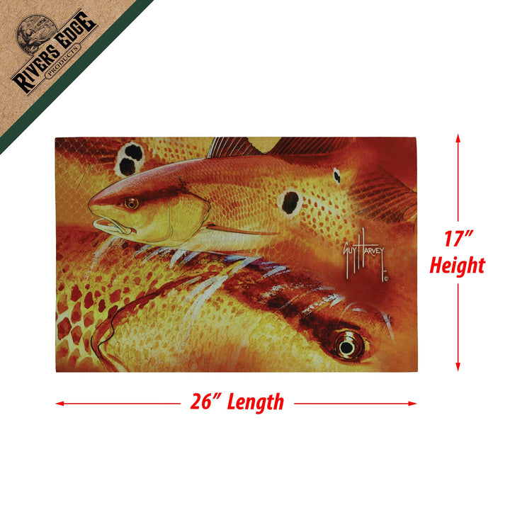 Door Mat Rubber 26-inches by 17-inches - Guy Harvey Redfish