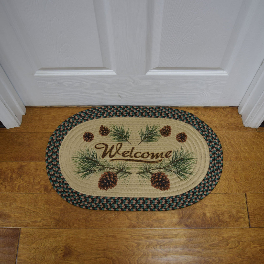 Braided Rug 26-inch Oval - Pine Cone