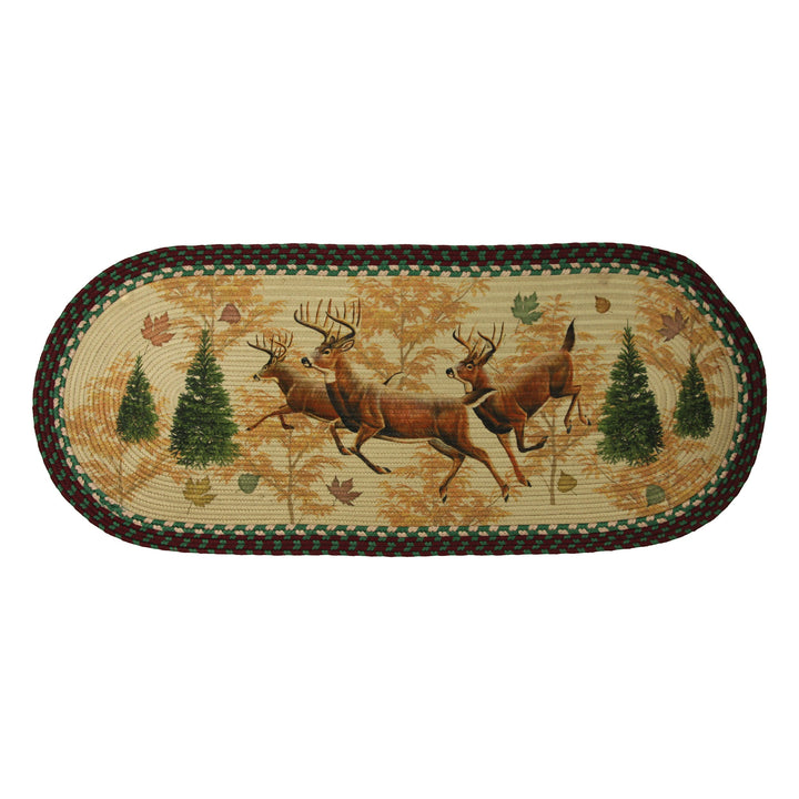 Braided Rug 48-inch Oval - Deer