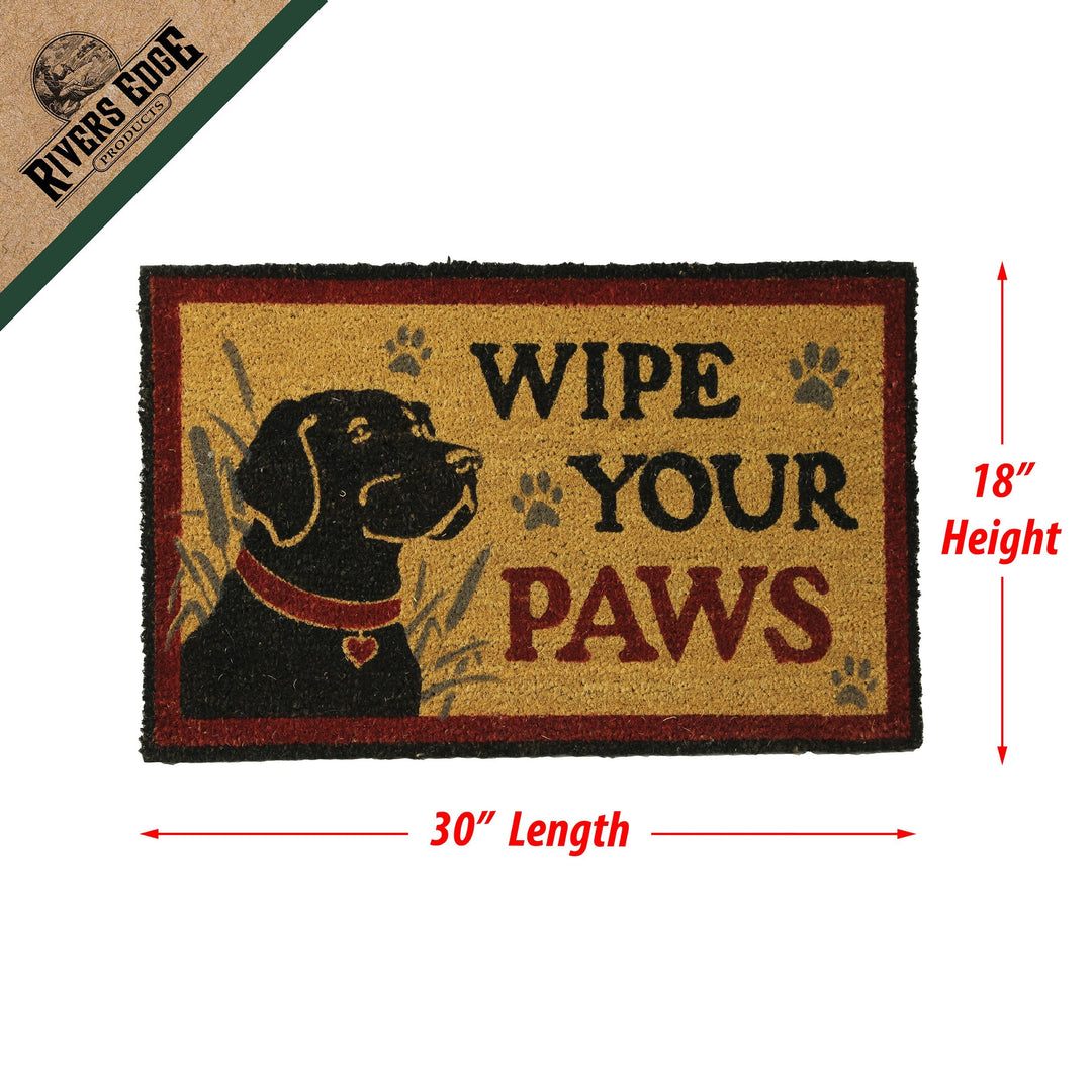 Coir Door Mat 30in x 18in - Wipe Paws Lab