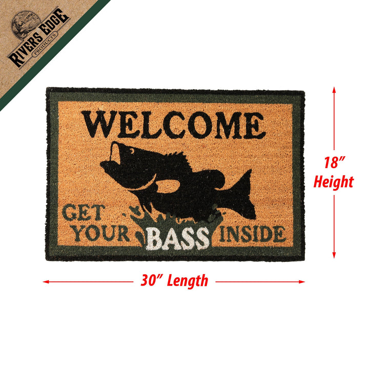 Coir Door Mat 30in x 18in - Bass