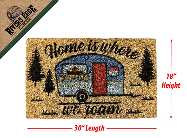 Coir Door Mat 30in x 18in - Home Is Where We Roam