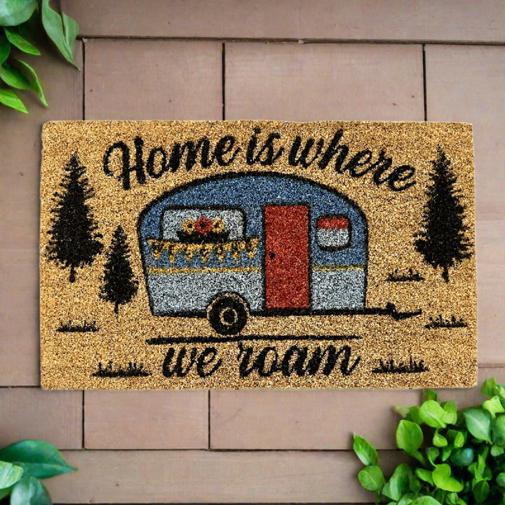 Coir Door Mat 30in x 18in - Home Is Where We Roam