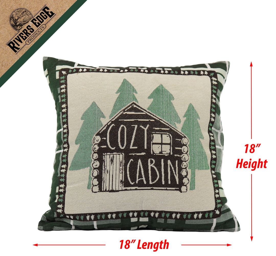 Tapestry Pillow 18in - Cabin 2pk